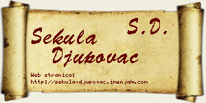 Sekula Đupovac vizit kartica